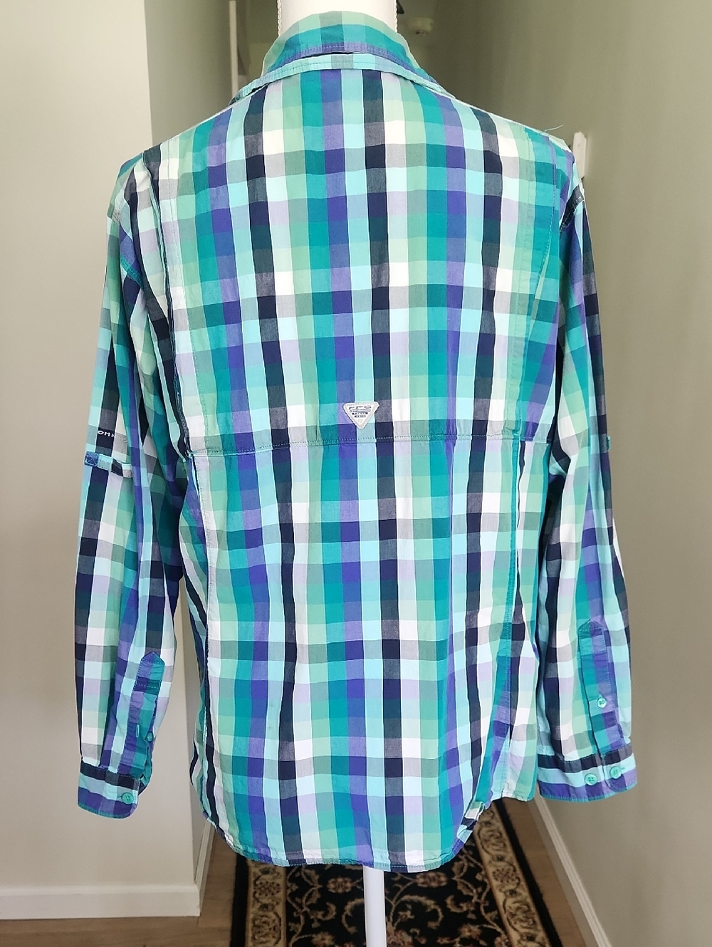 Columbia PFG Super Bonehead Long Sleeve Fishing Shirt Plaid Cotton XL - Picture 4 of 17